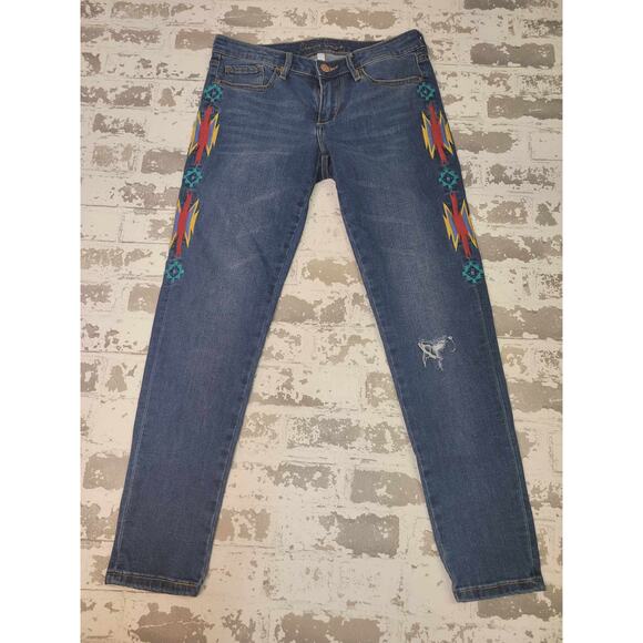 2585 Chip and Pepper Syd Skinny Ankle with Embroidery Detail Women's 27 - Picture 1 of 7
